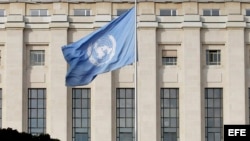 Foto de archivo del edificio de la ONU en Ginebra, Suiza.