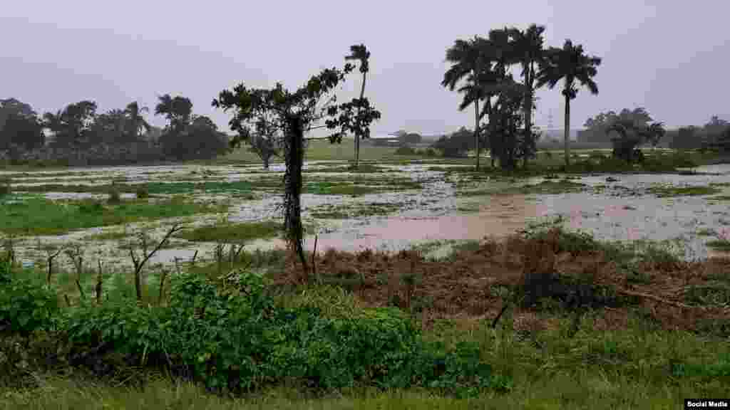 Vista aérea de áreas afectadas por las lluvias de Eta en Pinar del Río Tomado de Facebook Tele Pinar